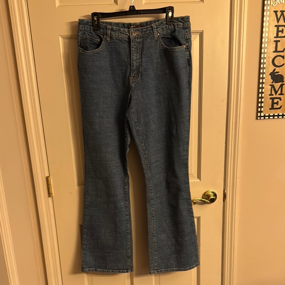 Stylish Blue Flare Wide Leg Jeans